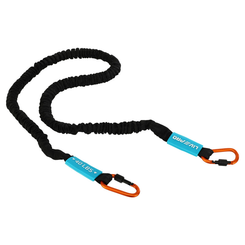 Еспандер трубчастий із карабіном у захисному рукаві RESISTANCE TUBE LiveUp LP8401-XL навантаження дуже високе