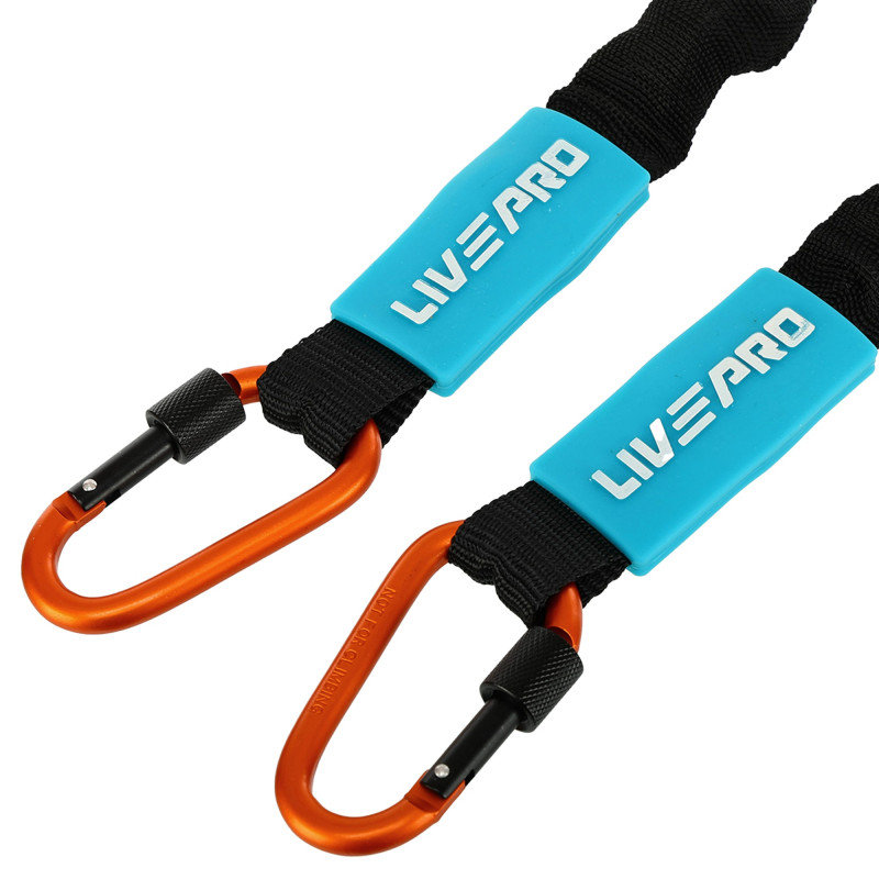 Еспандер трубчастий із карабіном у захисному рукаві RESISTANCE TUBE LiveUp LP8401-XL навантаження дуже високе