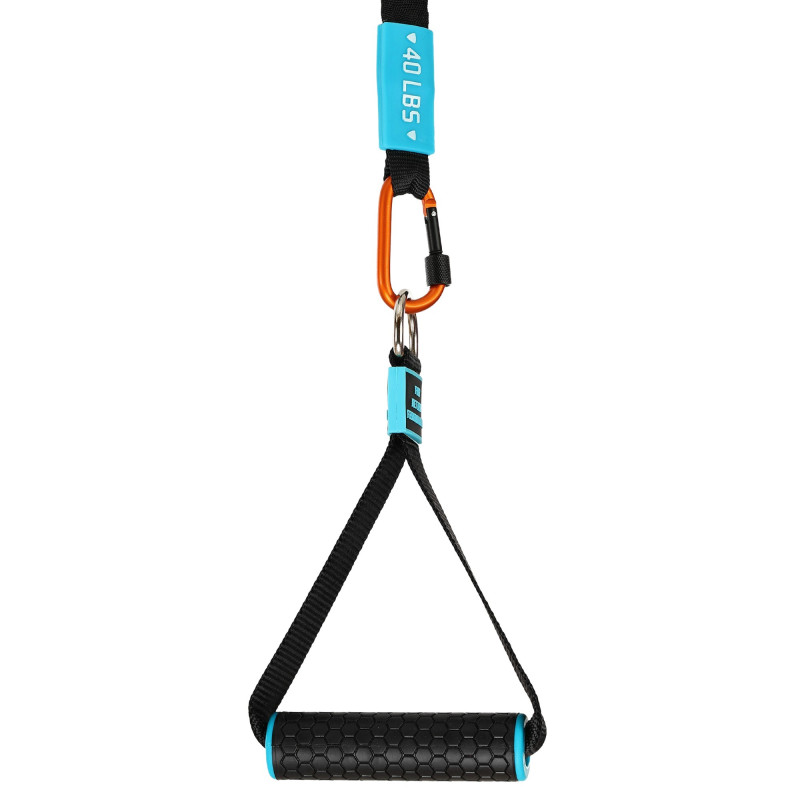 Еспандер трубчастий із карабіном у захисному рукаві RESISTANCE TUBE LiveUp LP8401-XL навантаження дуже високе