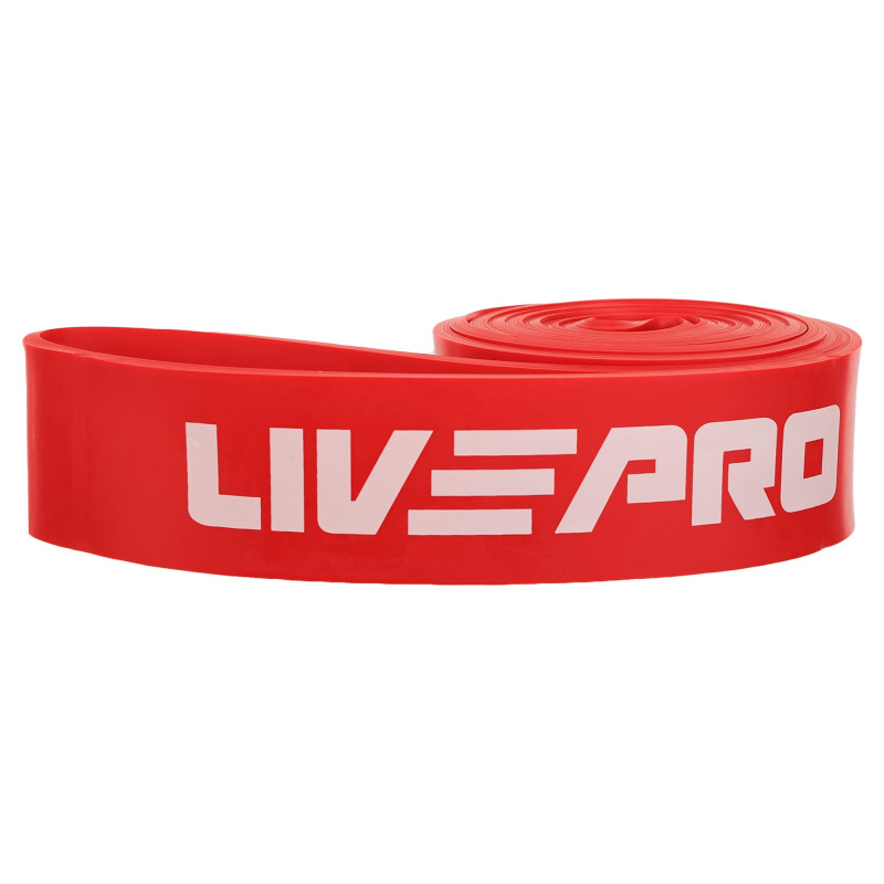 Гума петля для підтягування та тренувань стрічка силова LiveUp SUPER BAND LP8410-L 23-57кг червоний
