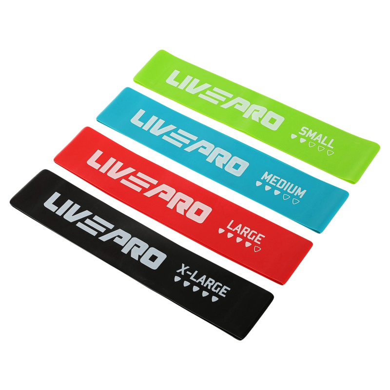 Набір резинок для вправ стрічки опору LOOP BANDS LiveUp LP8412 4шт кольори в асортименті