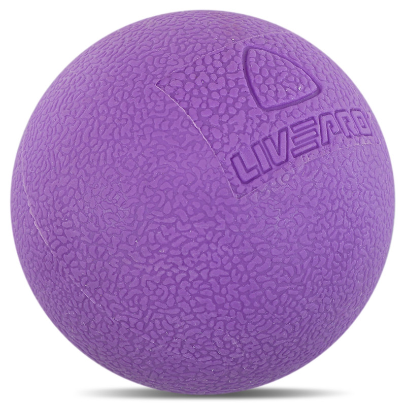 М'яч масажний для МФР LiveUp LP8501 ø6,5см фіолетовий