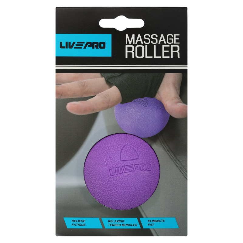 М'яч масажний для МФР LiveUp LP8501 ø6,5см фіолетовий