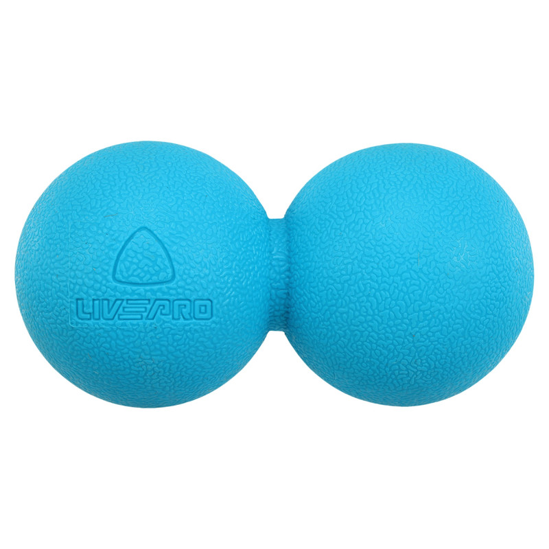 М'яч масажний подвійний для МФР та самомасажу Duoball LiveUp LP8502 ø14см синій