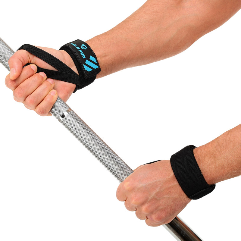 Бинти кистьові для жиму LIFTING WRIST WRAPS LiveUp LP8702 2шт чорний-синій