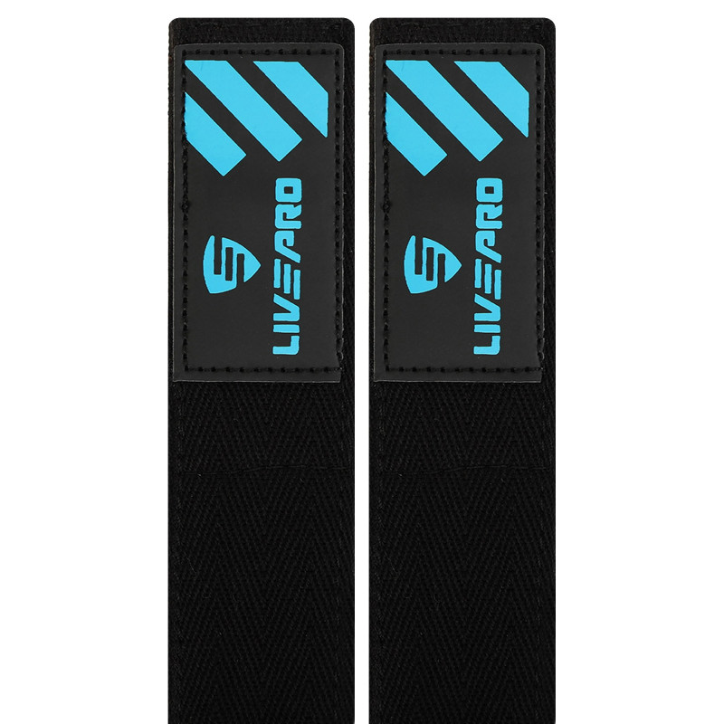 Бинти кистьові для жиму LIFTING WRIST WRAPS LiveUp LP8702 2шт чорний-синій