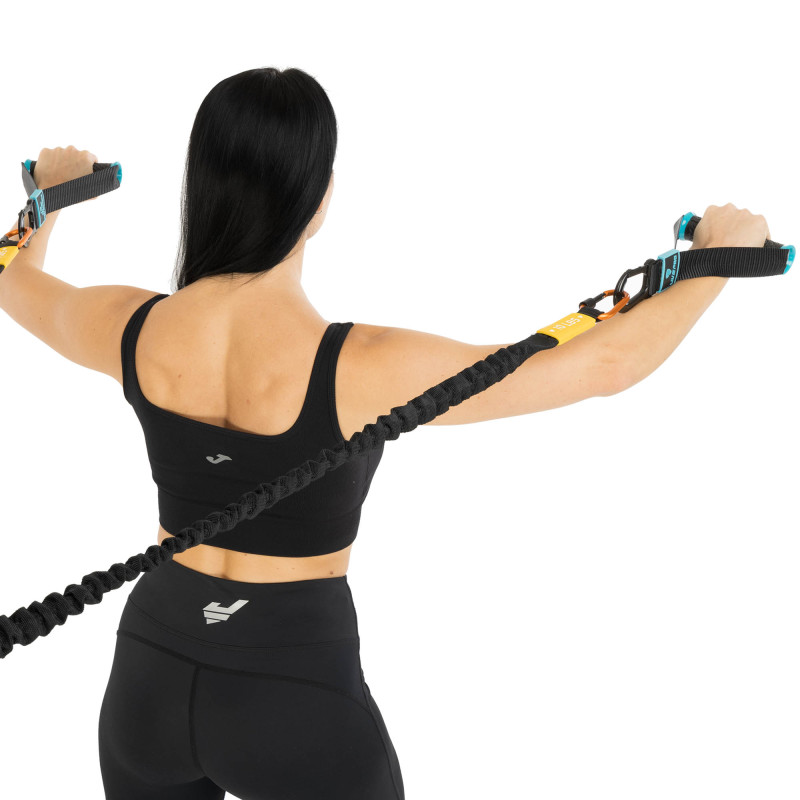 Ручки з карабінами для еспандерів резинок та тренажерів FIT HOOK HANDLES LiveUp LP8706 2шт чорний