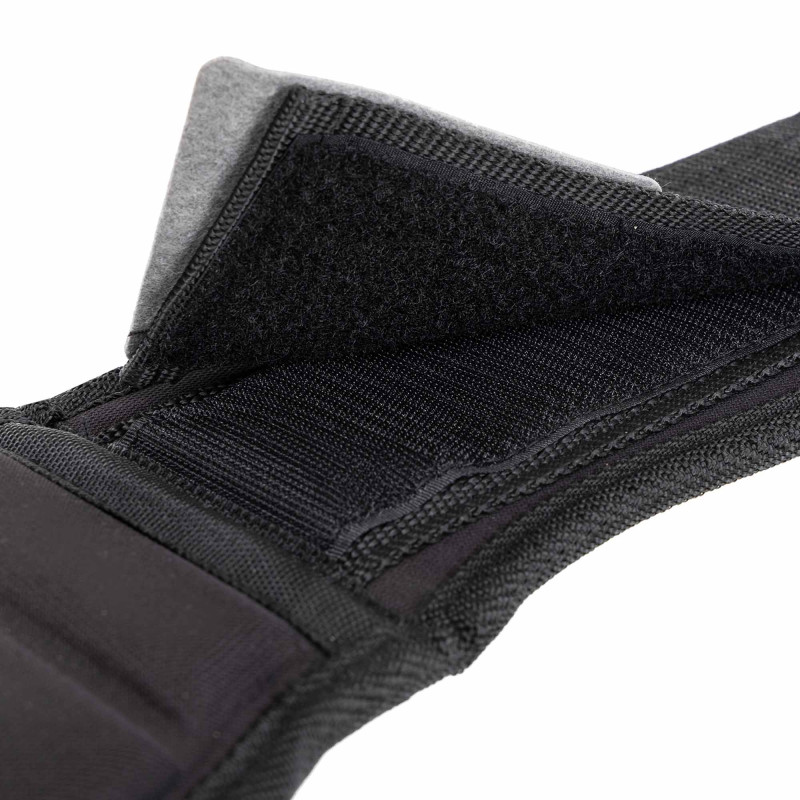 Пояс атлетичний текстильний LiveUp LP8717 спинка-18см, чорний