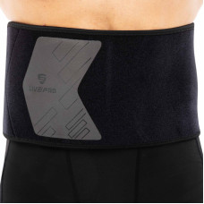 Пояс для тренажерного залу та схуднення SWEAT WAIST TRIMMER LiveUp LP8718 розмір 125x19,5x0,5см чорний-сірий