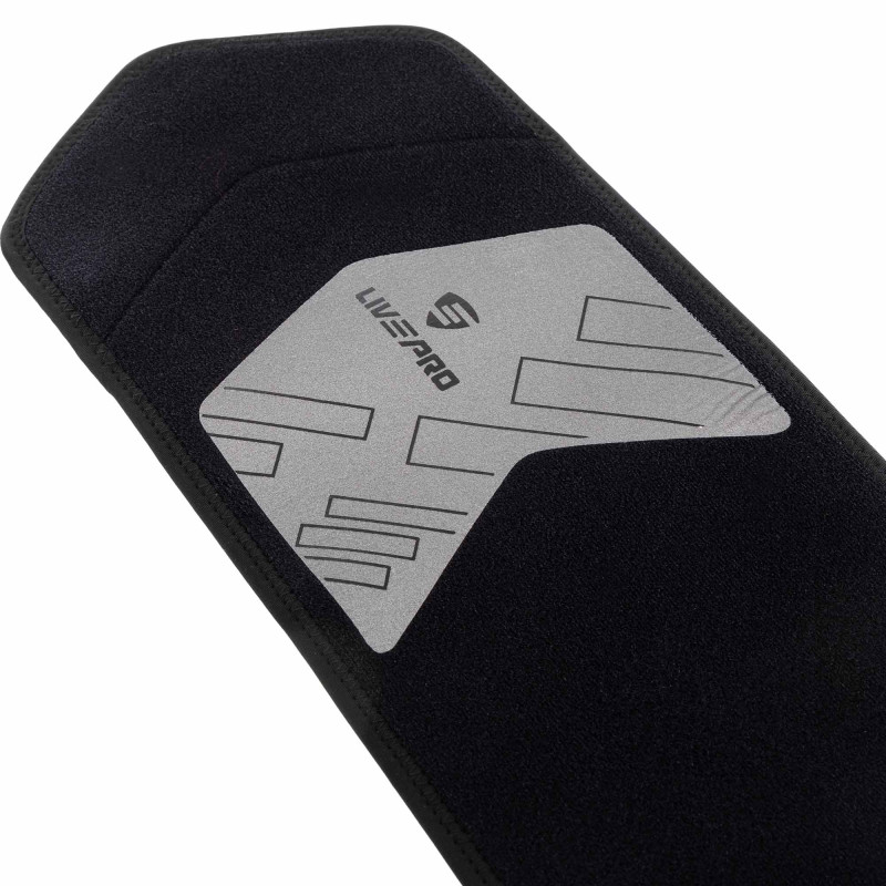 Пояс для тренажерного залу та схуднення SWEAT WAIST TRIMMER LiveUp LP8718 розмір 125x19,5x0,5см чорний-сірий