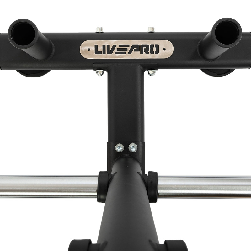Стійка вертикальна для блинів дисків та грифів пересувна LiveUp LP8851 розмір-68х66,5х131см чорний