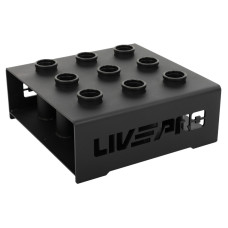 Стійка вертикальна для Олімпійських грифів на 9 штук LiveUp LP8874 44х44х16,5 см чорний