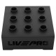 Стійка вертикальна для Олімпійських грифів на 9 штук LiveUp LP8874 44х44х16,5 см чорний