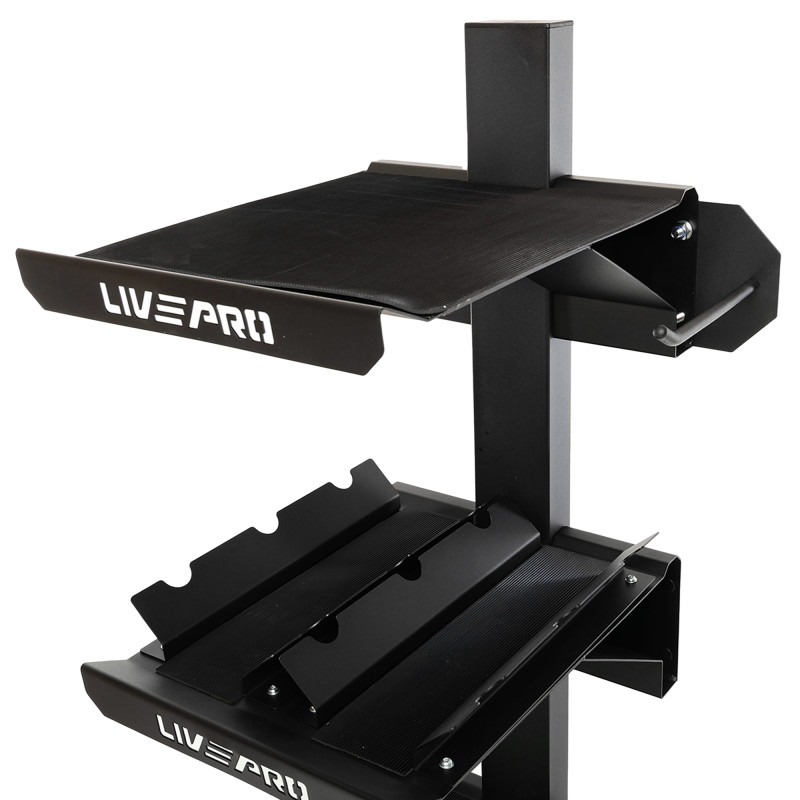 Стелаж модульний для інвентаря кросфіт STORAGE RACK LiveUp LP8875 розмір-55x60x180см чорний