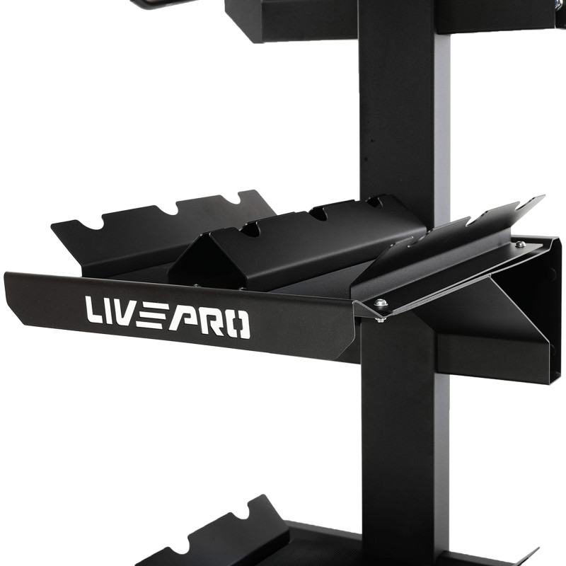 Стелаж модульний для інвентаря кросфіт STORAGE RACK LiveUp LP8875 розмір-55x60x180см чорний