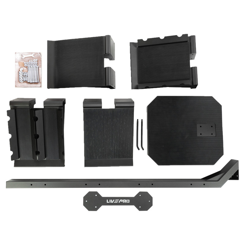 Стелаж модульний для інвентаря кросфіт STORAGE RACK LiveUp LP8875 розмір-55x60x180см чорний