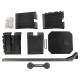 Стелаж модульний для інвентаря кросфіт STORAGE RACK LiveUp LP8875 розмір-55x60x180см чорний