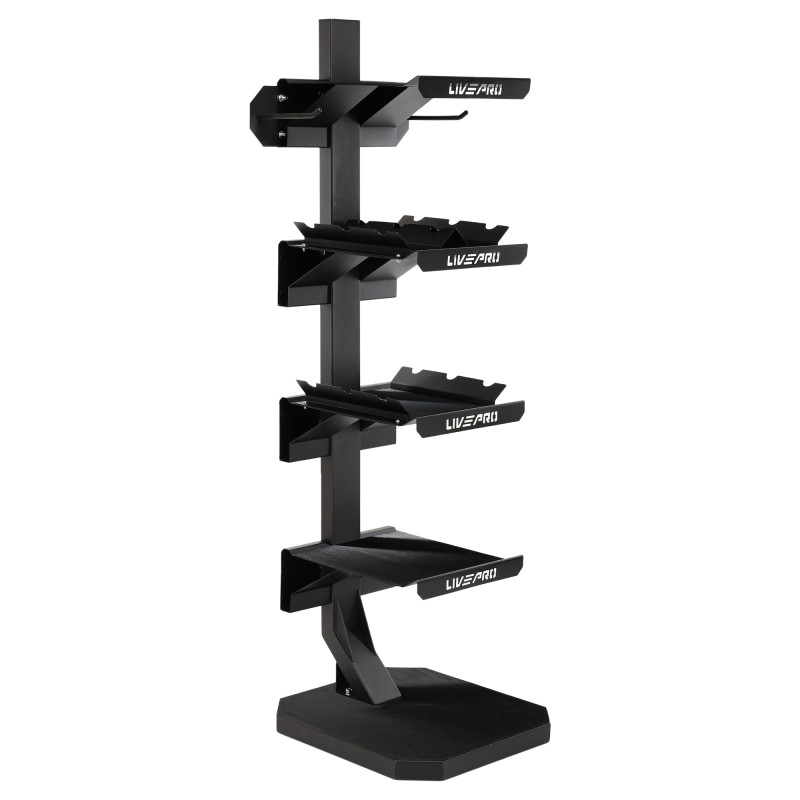 Стелаж модульний для інвентаря кросфіт STORAGE RACK LiveUp LP8875 розмір-55x60x180см чорний