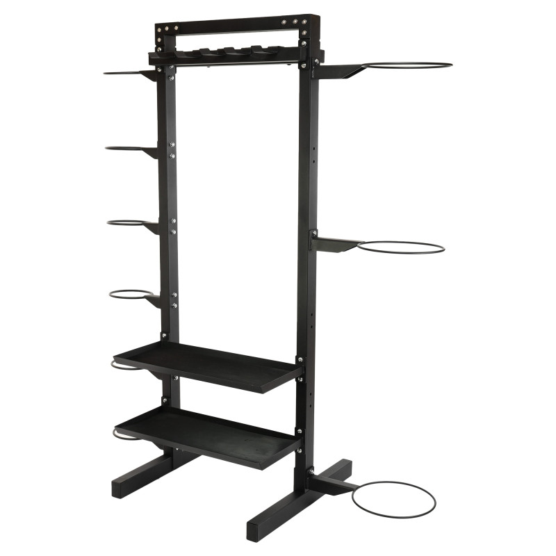 Стелаж модульний для інвентаря кросфіт STORAGE RACK LiveUp LP8897 розмір-156,5x76,6x197,4см чорний