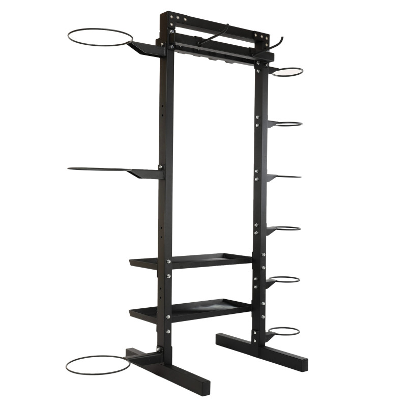 Стелаж модульний для інвентаря кросфіт STORAGE RACK LiveUp LP8897 розмір-156,5x76,6x197,4см чорний