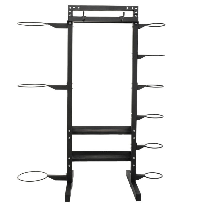 Стелаж модульний для інвентаря кросфіт STORAGE RACK LiveUp LP8897 розмір-156,5x76,6x197,4см чорний