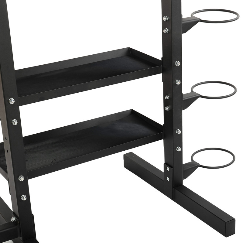 Стелаж модульний для інвентаря кросфіт STORAGE RACK LiveUp LP8897 розмір-156,5x76,6x197,4см чорний