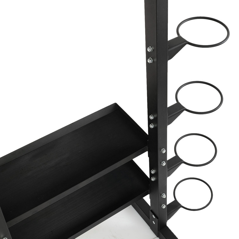 Стелаж модульний для інвентаря кросфіт STORAGE RACK LiveUp LP8897 розмір-156,5x76,6x197,4см чорний