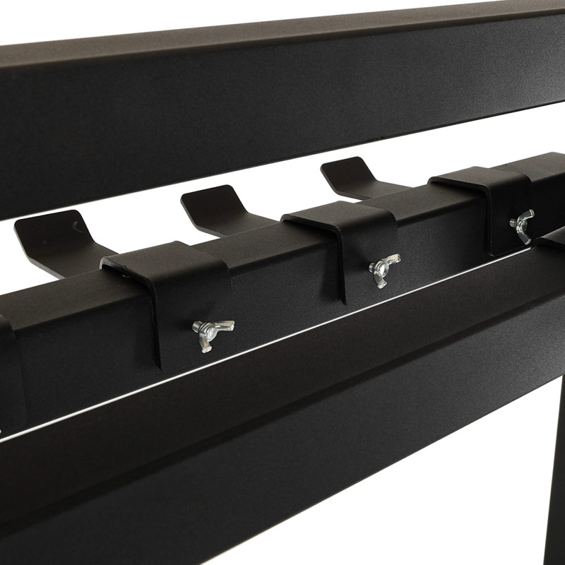 Стелаж модульний для інвентаря кросфіт STORAGE RACK LiveUp LP8897 розмір-156,5x76,6x197,4см чорний