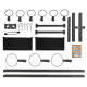 Стелаж модульний для інвентаря кросфіт STORAGE RACK LiveUp LP8897 розмір-156,5x76,6x197,4см чорний