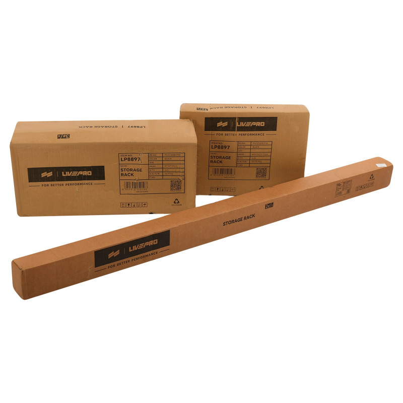 Стелаж модульний для інвентаря кросфіт STORAGE RACK LiveUp LP8897 розмір-156,5x76,6x197,4см чорний