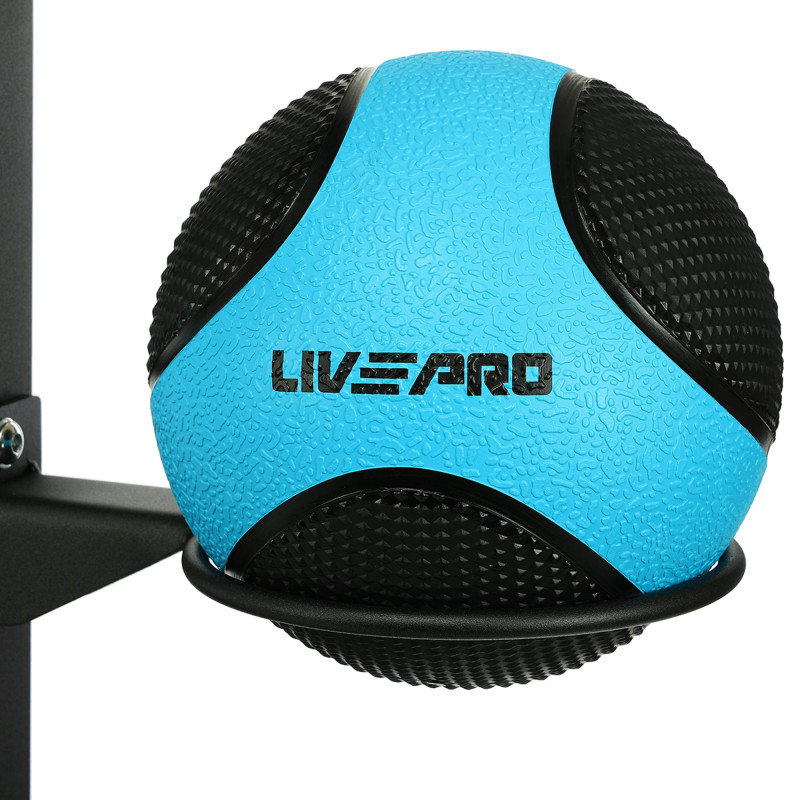 Стелаж модульний для інвентаря кросфіт STORAGE RACK LiveUp LP8897 розмір-156,5x76,6x197,4см чорний