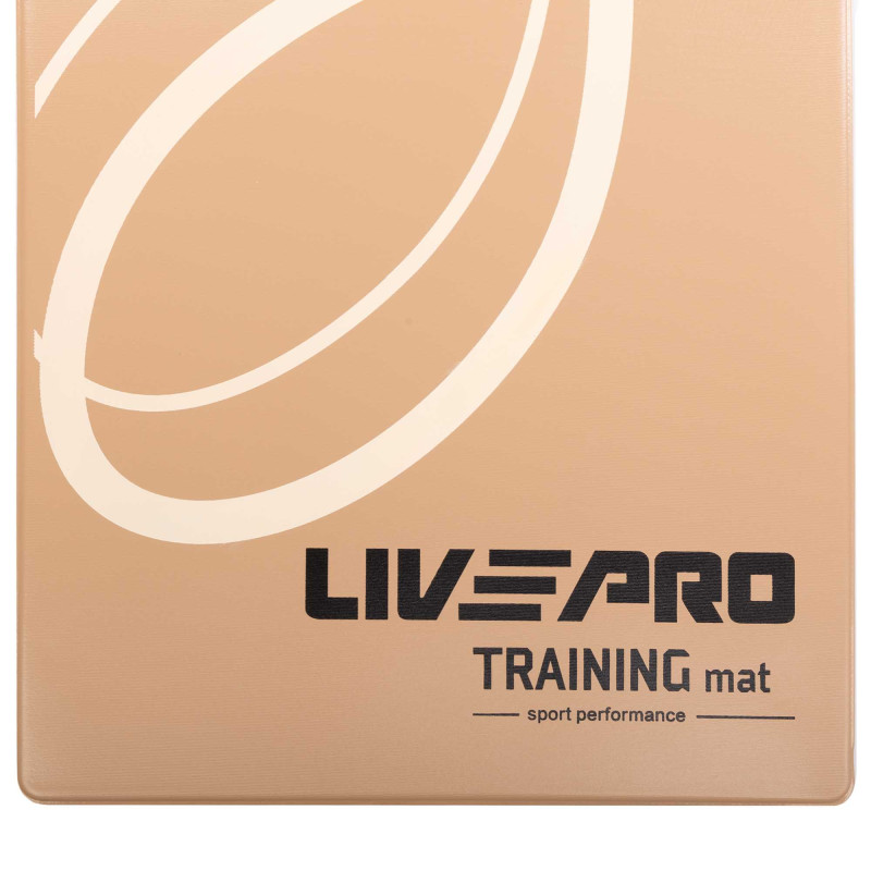 Килимок для фітнесу та спорту з люверсами для зберігання LiveUp LP9009 120x60x0,7см світло-коричневий