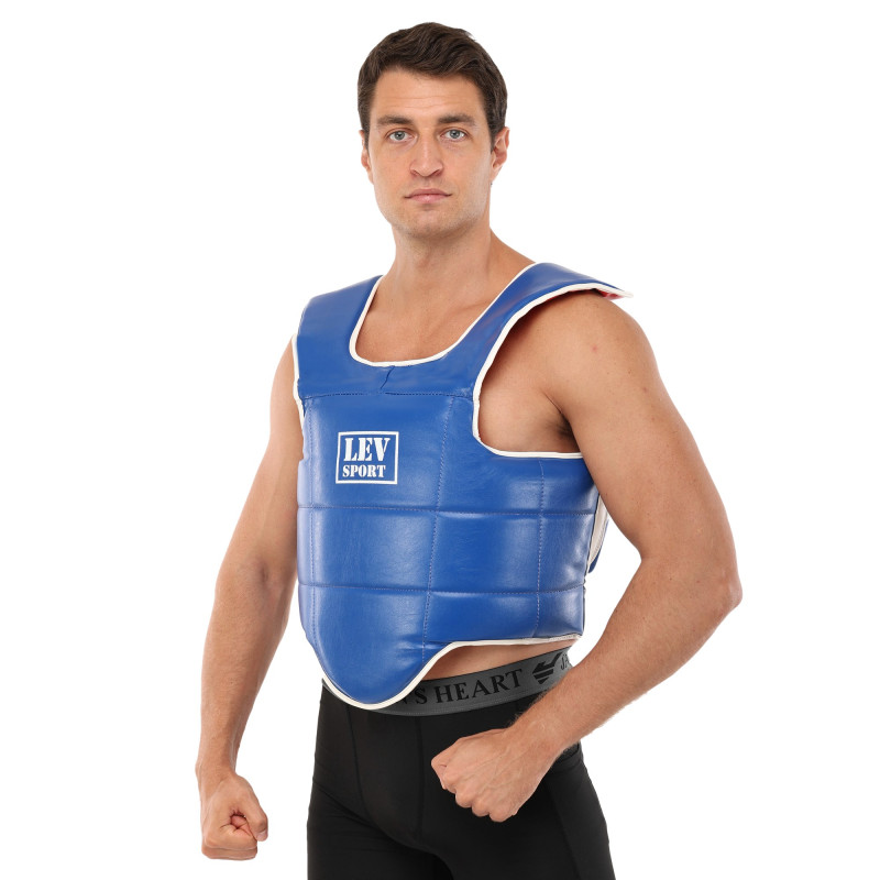 Жилет захисний для тхеквондо двосторонній LEV LV-4282 S-XL синій-червоний