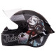 Мотошолом інтеграл (full face) QKE HARLEY QUINN Rider Crazy Girl M-9545 M-XL чорний-білий