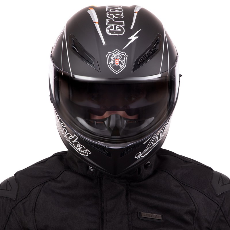 Мотошолом інтеграл (full face) QKE HARLEY QUINN Rider Crazy Girl M-9545 M-XL чорний-білий