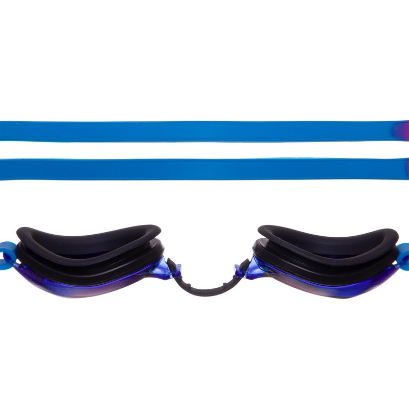 Окуляри для плавання юніорські райдужні лінзи MadWave AQUA RAINBOW JUNIOR M041505 синій