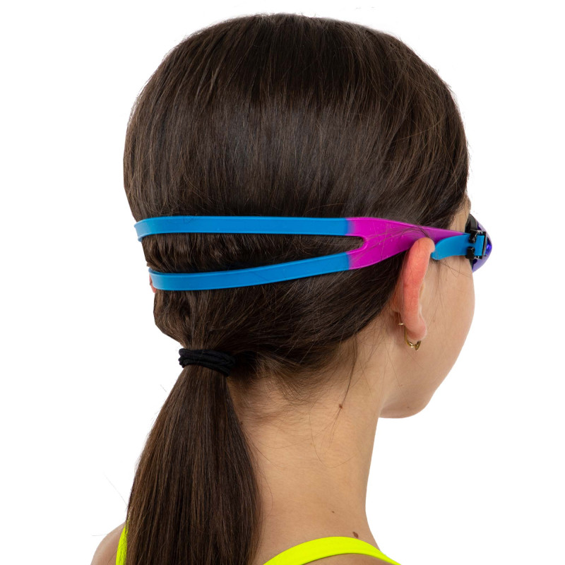 Окуляри для плавання юніорські райдужні лінзи MadWave AQUA RAINBOW JUNIOR M041505 синій