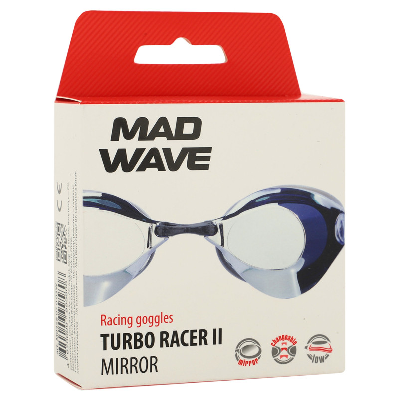 Окуляри для плавання стартові райдужні лінзи MadWave TURBO RACER II RAINBOW M045807 кольори в асортименті