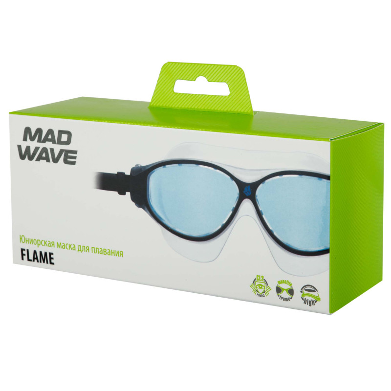 Окуляри-маска для плавання юніорські MadWave FLAME MASK JUNIOR M04610 кольори в асортименті