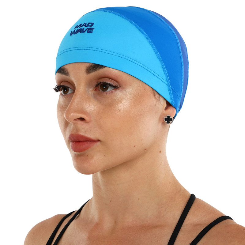 Шапочка для плавання текстильна на довге волосся юніорська MadWave LONG HAIRS JUNIOR M052102 кольори в асортименті