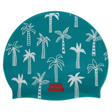 Шапочка для плавання силіконова для дорослих MadWave PALM TREE M055330 зелений