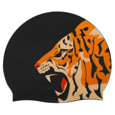 Шапочка для плавання силіконова для дорослих MadWave TIGER M055332 чорний