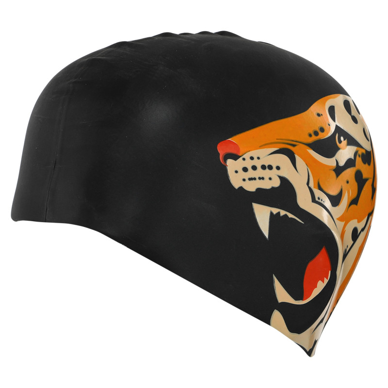 Шапочка для плавання силіконова для дорослих MadWave TIGER M055332 чорний