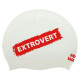 Шапочка для плавання силіконова для дорослих MadWave INTROVERT reversible M055336 чорний-білий