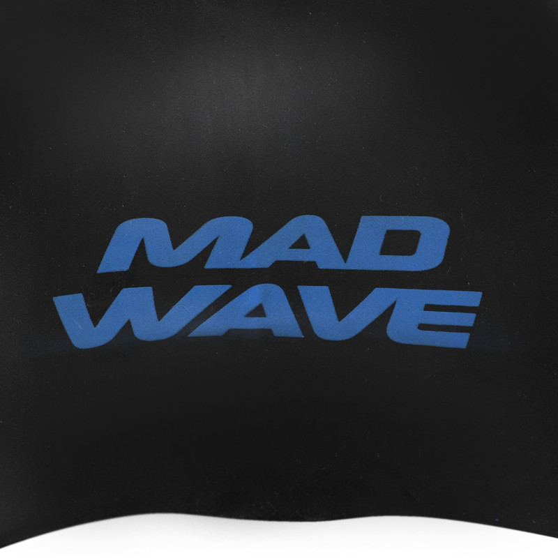 Шапочка для плавання силіконова для дорослих MadWave INTROVERT reversible M055336 чорний-білий