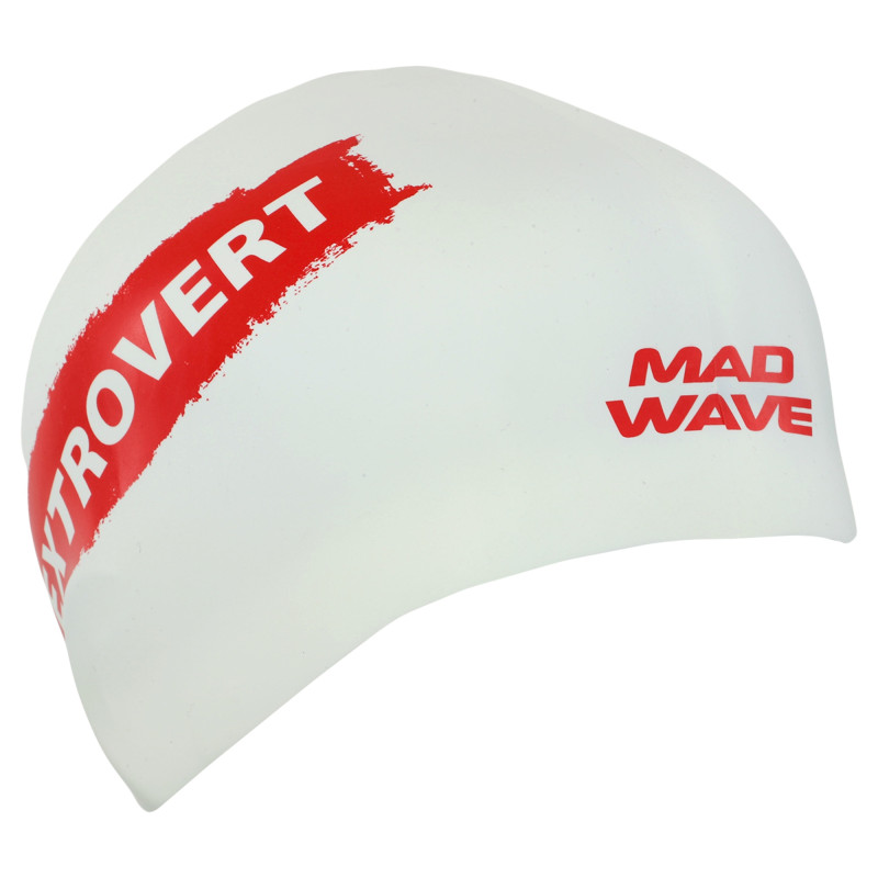 Шапочка для плавання силіконова для дорослих MadWave INTROVERT reversible M055336 чорний-білий