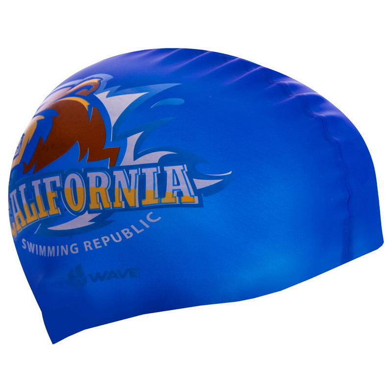 Шапочка для плавання силіконова для дорослих MadWave CALIFORNIA M055833000W темно-синій
