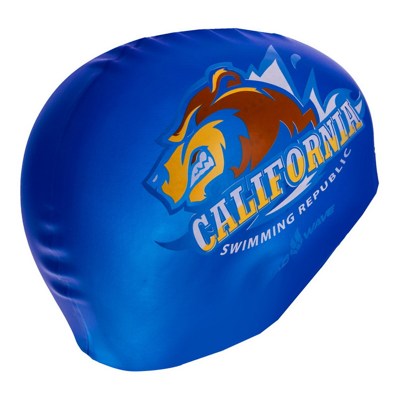 Шапочка для плавання силіконова для дорослих MadWave CALIFORNIA M055833000W темно-синій