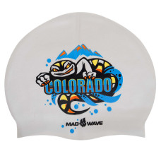 Шапочка для плавання силіконова для дорослих MadWave COLORADO M055838 срібний