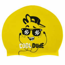 Шапочка для плавання силіконова юніорська MadWave Junior DUDE M057208 жовтий
